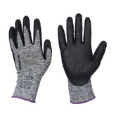 Nitrile Dipped Knit Gloves, XXL/11, Foam, Gray/Black, 12 Pairs