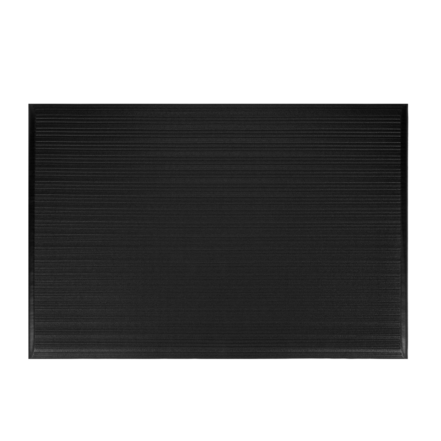 Ribbed Anti-Fatigue Mat, 3 x 2 ft, 5/8" Thick, Black