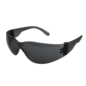 Frameless Safety Glasses, Smoke, Scratch-Resistant, 12 pairs
