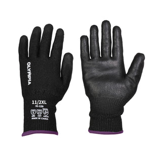 Cut-Resistant Gloves, XXL/11, Sandy, Black, Cut Level A4, 12 Pairs