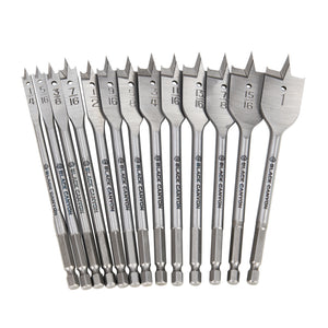 Spade Drill Bits, 13-Piece Set