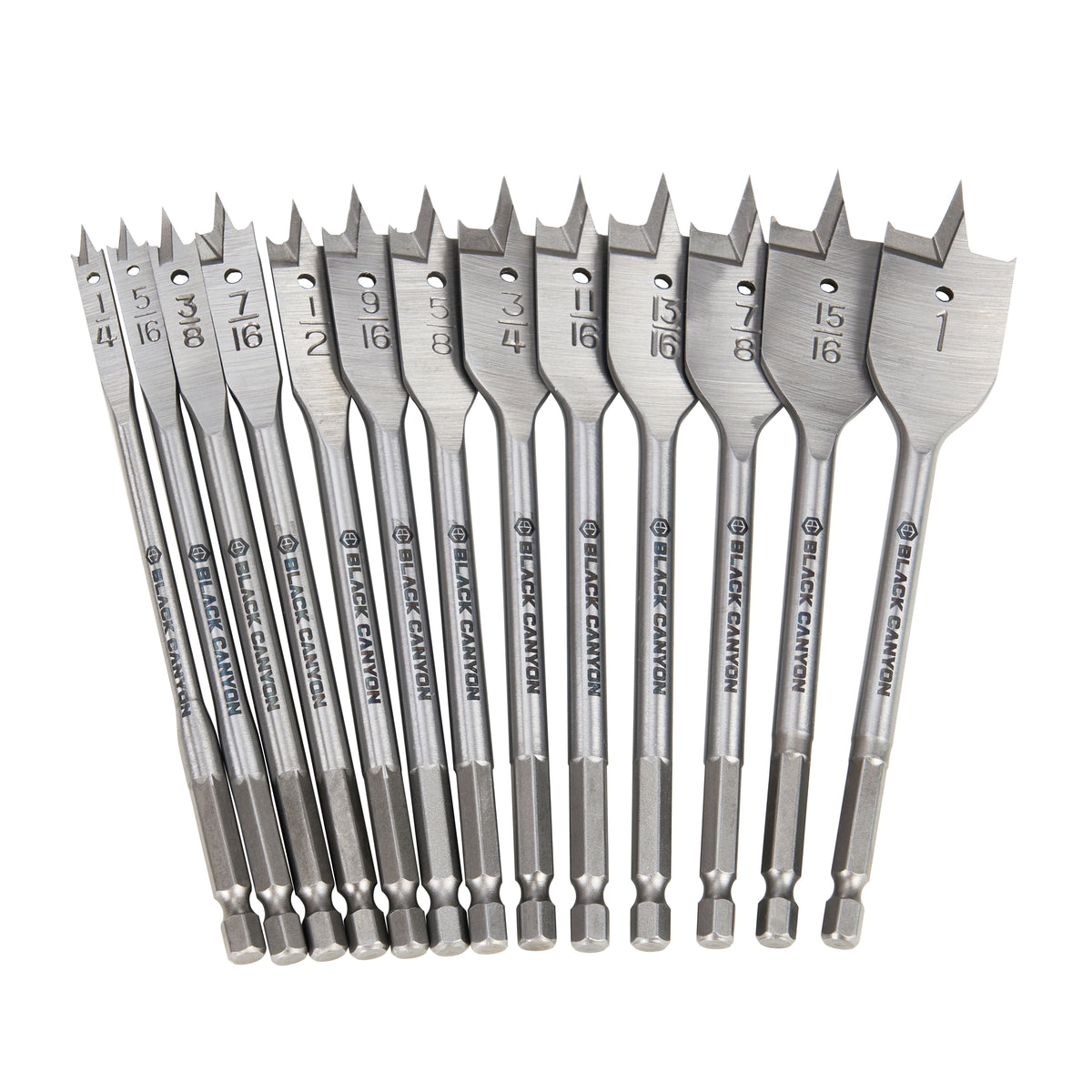 Spade Drill Bit Set, 13 pcs