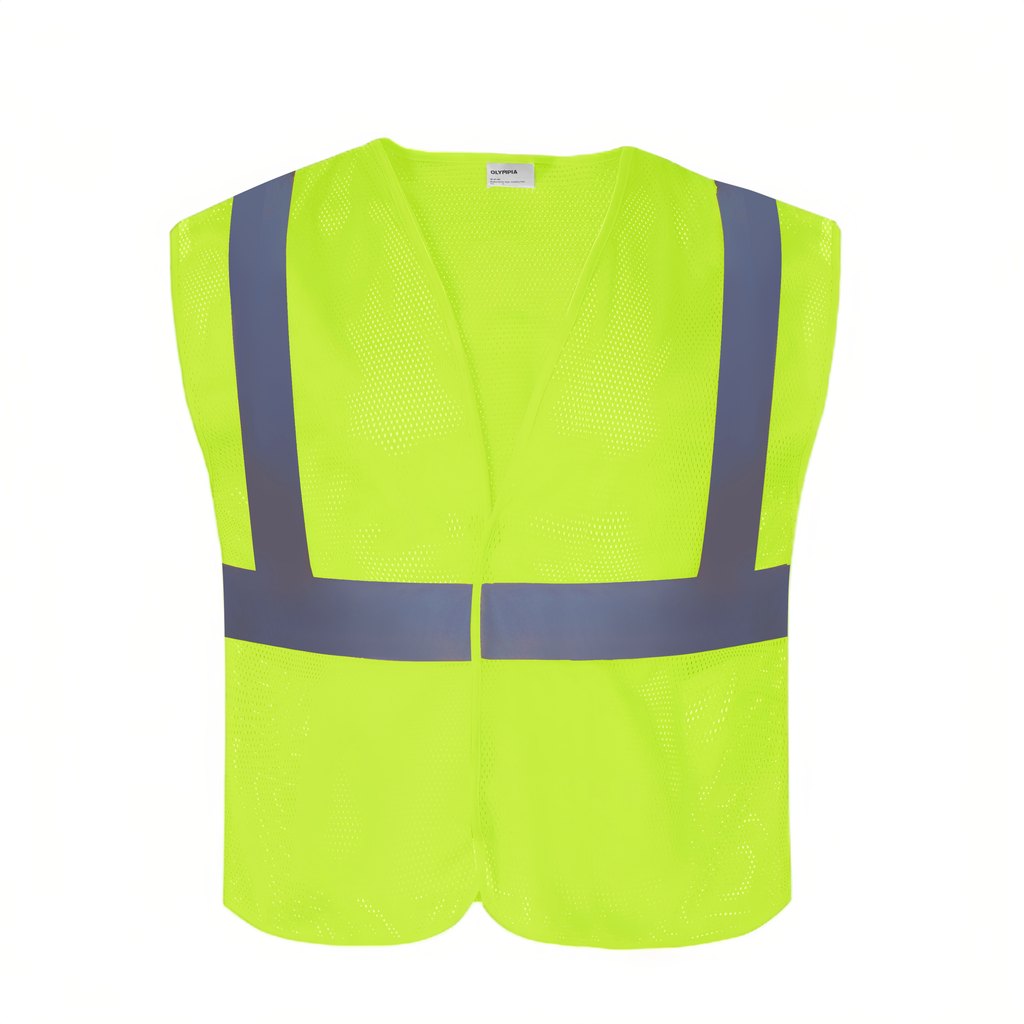 High Visibility Vest, Hook and Loop, Mesh, L, Safety Vest