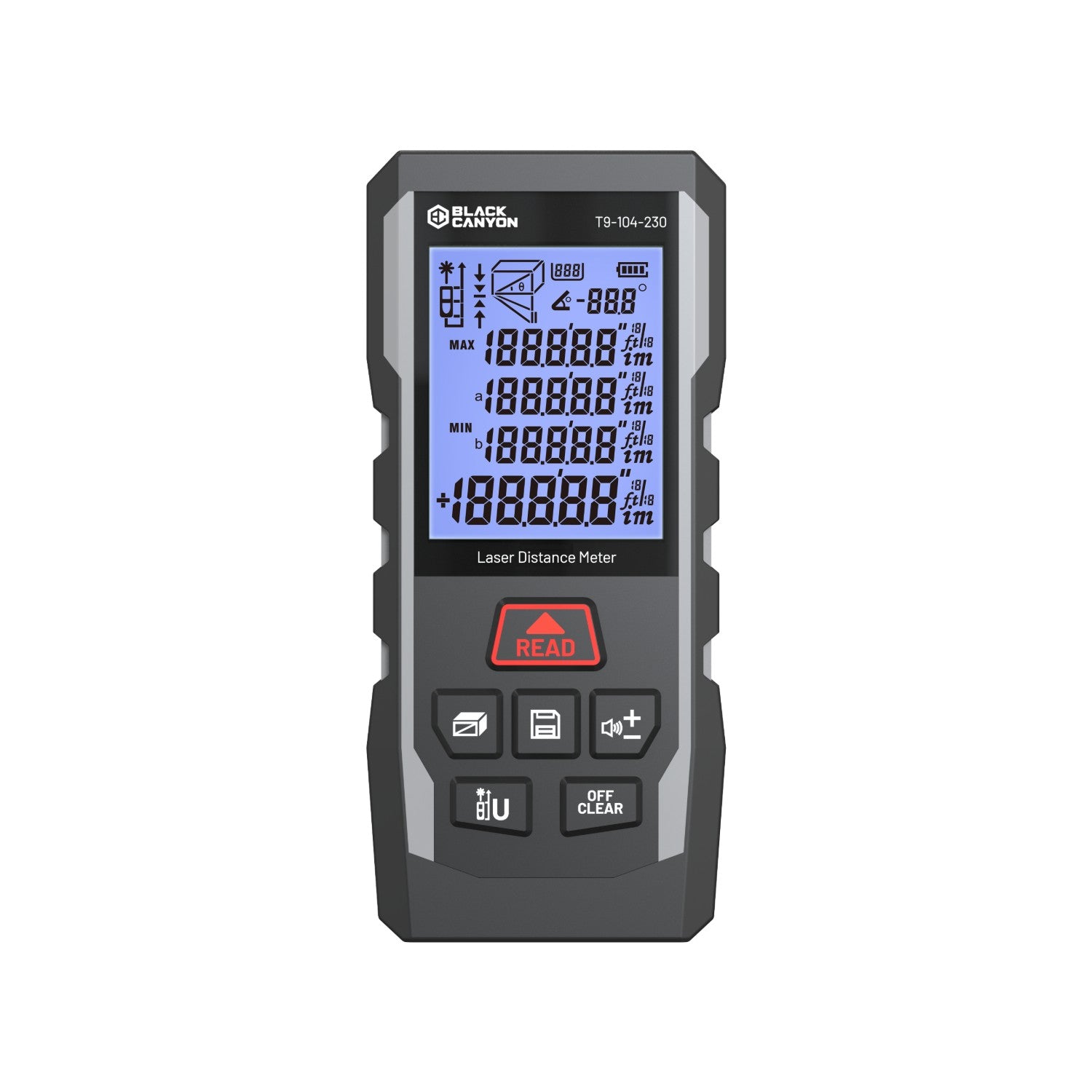 Laser Distance Meter, 230 feet