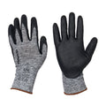Nitrile Dipped Knit Gloves, M/8, Foam, Gray/Black, 12 Pairs