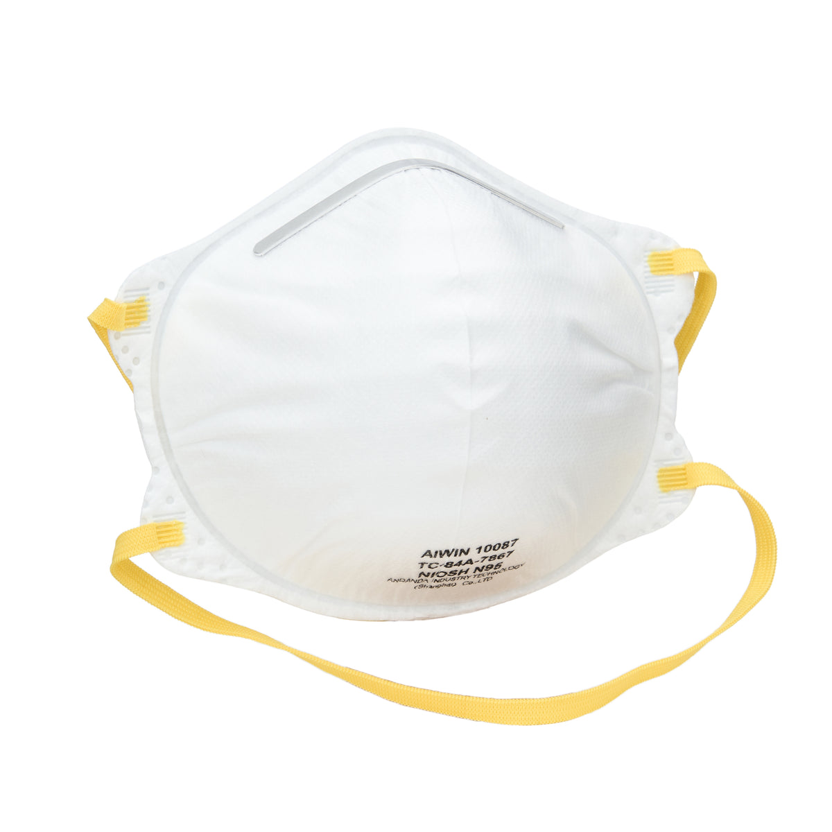 N95 Respirators without Exhalation Valve, White, Case of 20