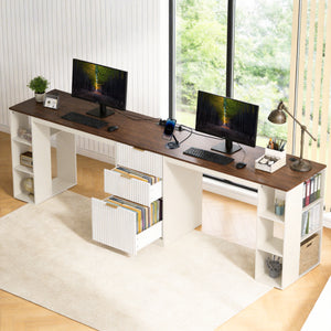 Double Workstation, White