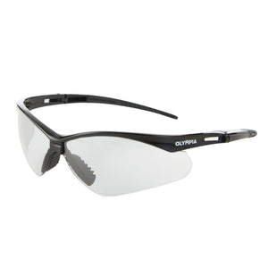 Half-Frame Safety Glasses, I/O Light Smoke, Anti-Scratch, Anti-Fog, Black