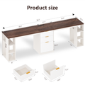 Double Workstation, White