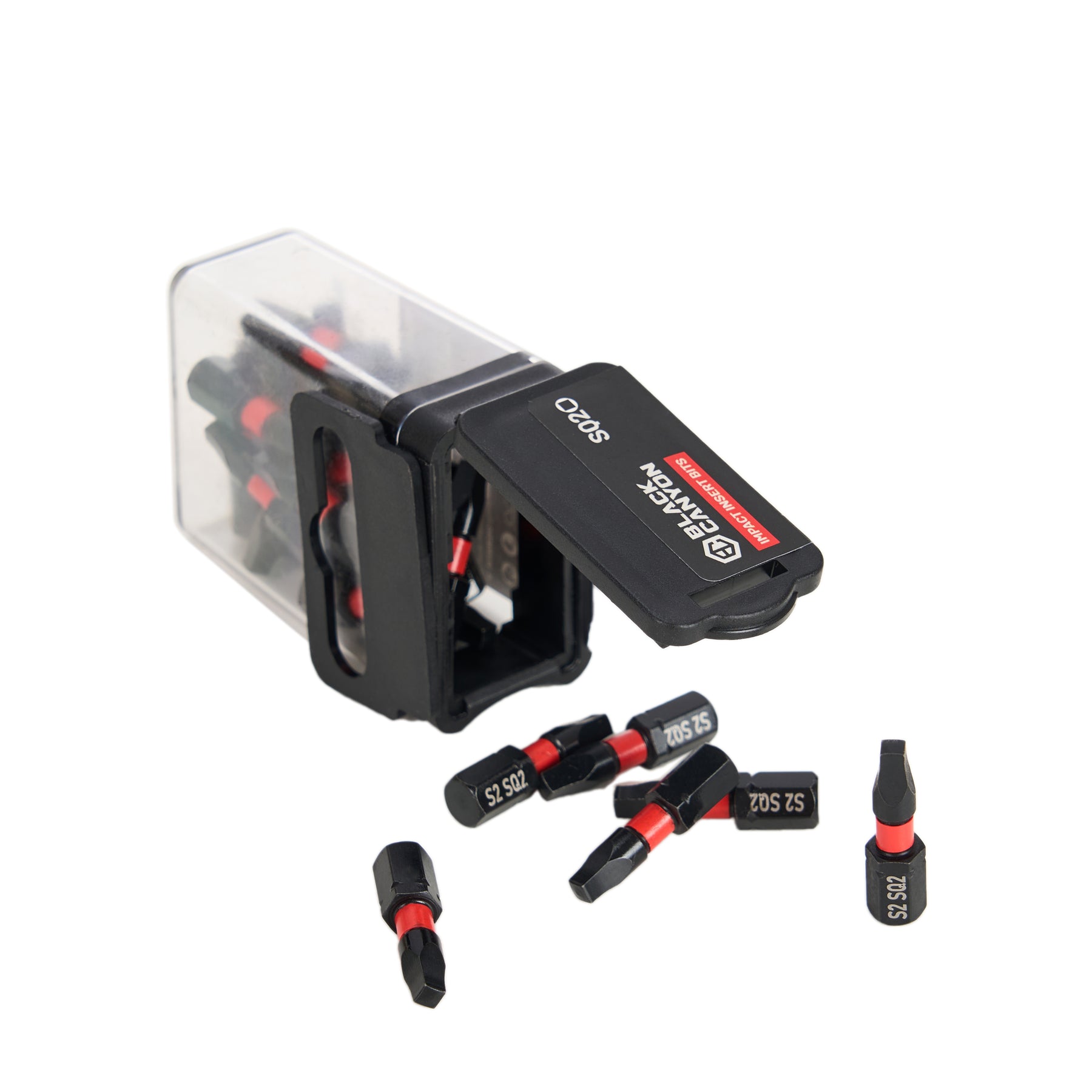 Impact Screwdriver Bits, Square SQ2, 25-pack