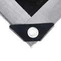 8'×10' Water Resistant Polyethylene Tarp, Silver/Black, 10.5 mil