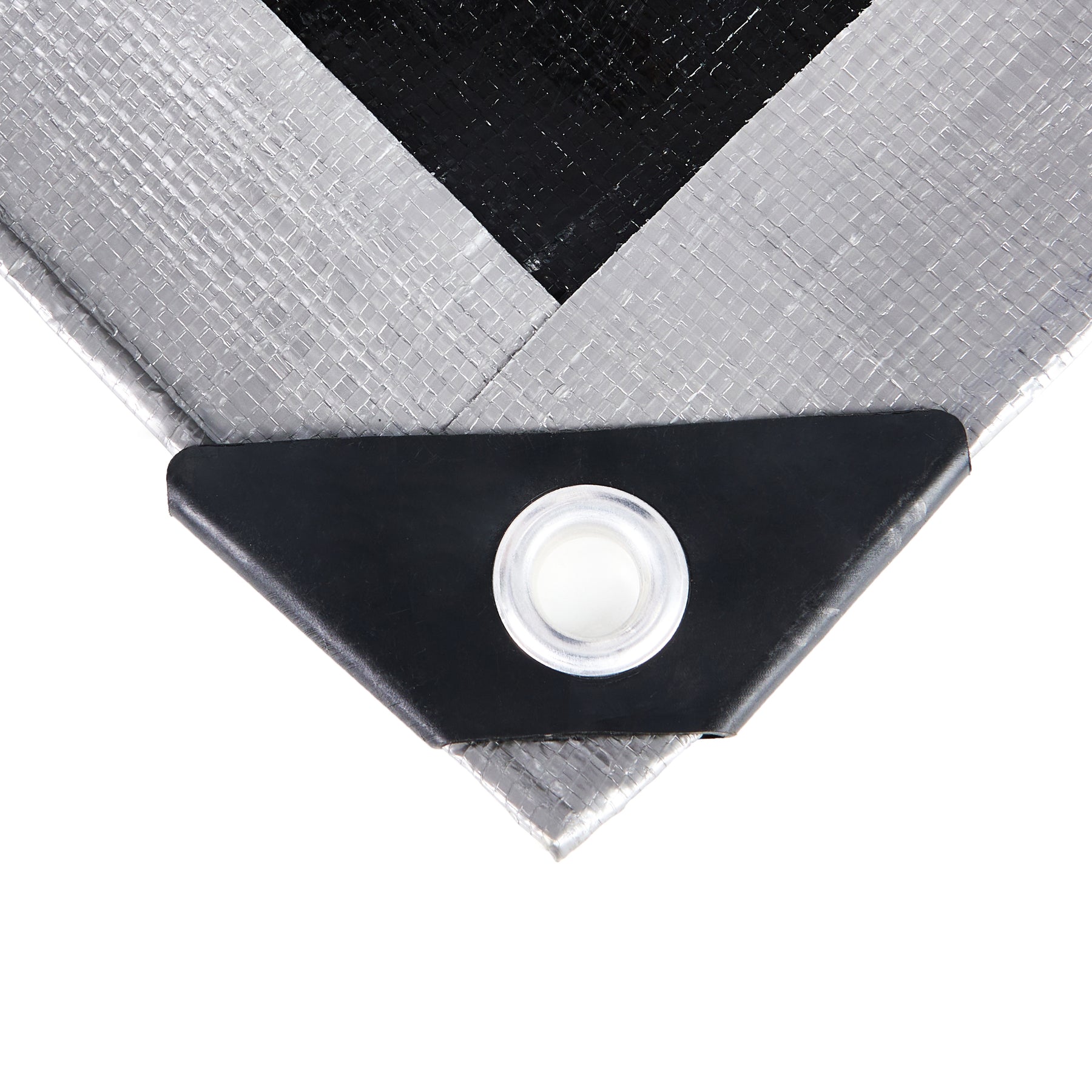 8'×10' Water Resistant Polyethylene Tarp, Silver/Black, 10.5 mil