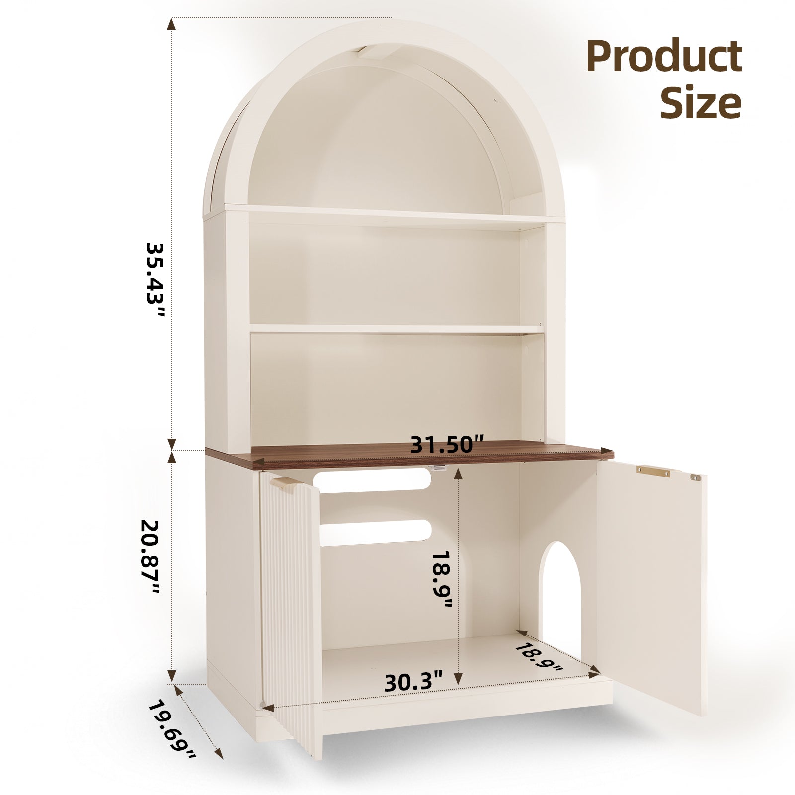 NORTHSKY Cat Litter Box Enclosure with Storage, Fits Most Cat Litter Boxes
