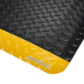 Diamond Plate Anti-Fatigue Mat, 3 x 2 ft, 15/16" Thick, Safety Border