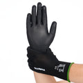Polyurethane Dipped Knit Gloves, 13ga, S/7, Black, 12 pairs