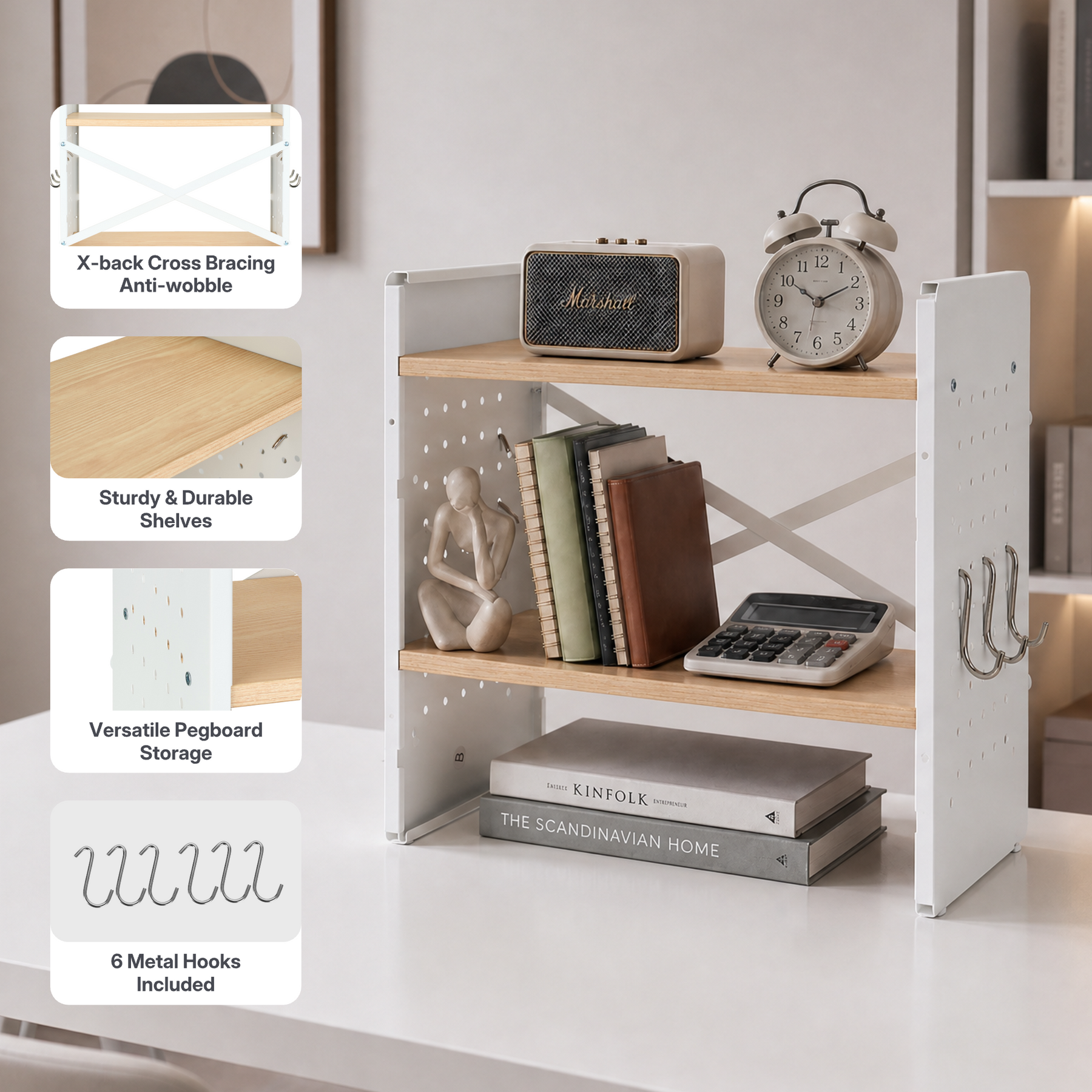 Computer Desk Storage Rack
