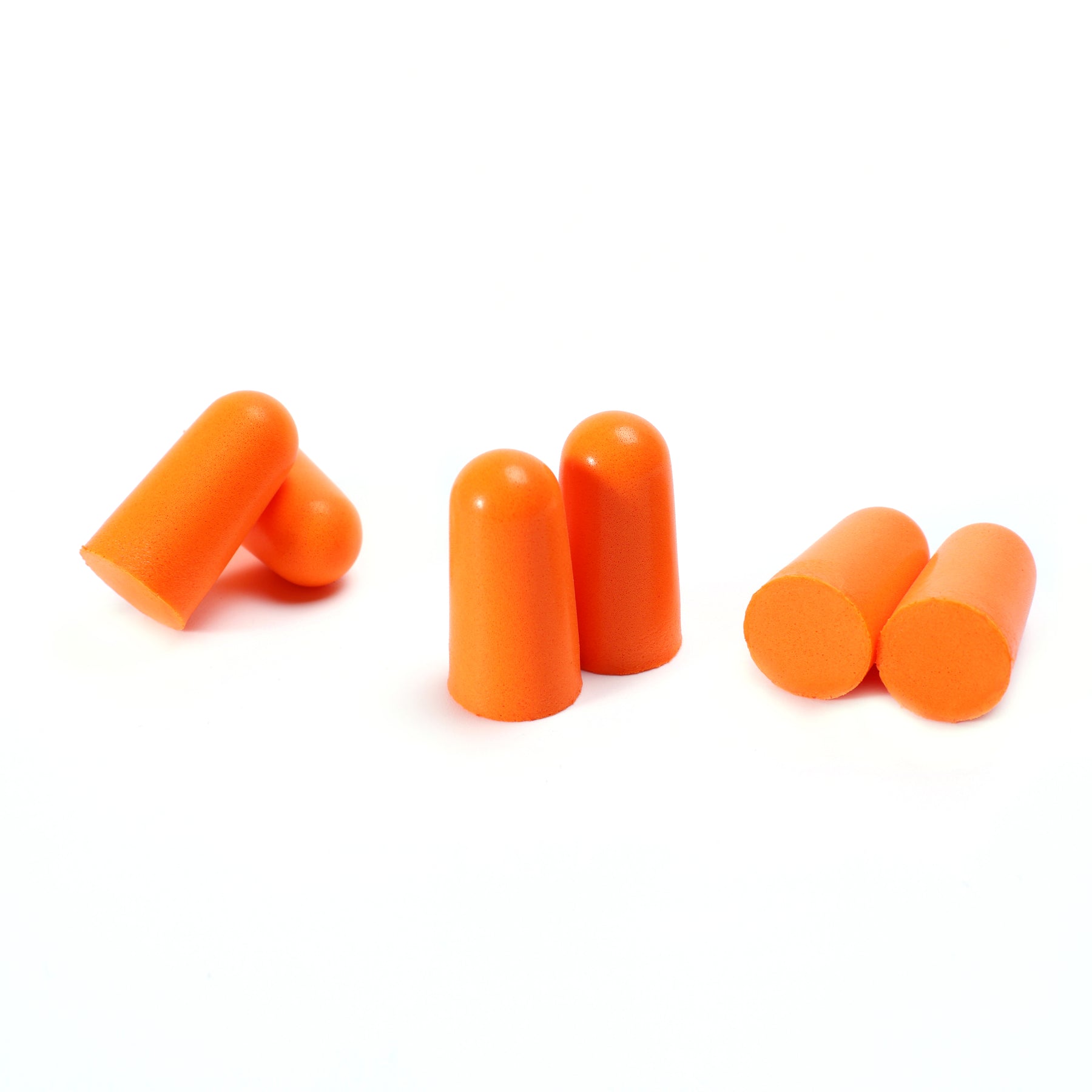 Bullet-Shaped Disposable Foam Earplugs, Orange, Uncorded, Bag of 500