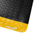 Diamond Plate Anti-Fatigue Mat, 8 x 3 ft, 15/16" Thick, Safety Border