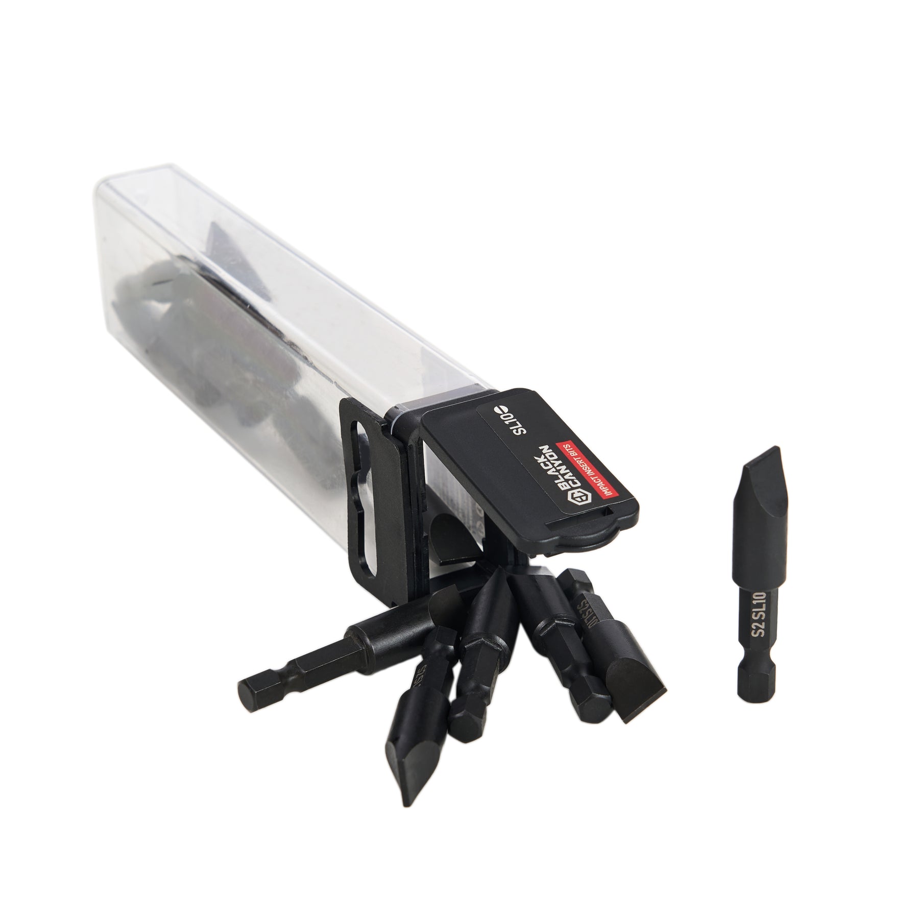 Sl10 Bit Impact Screwdriver Bits, Slotted, SL10, 2
