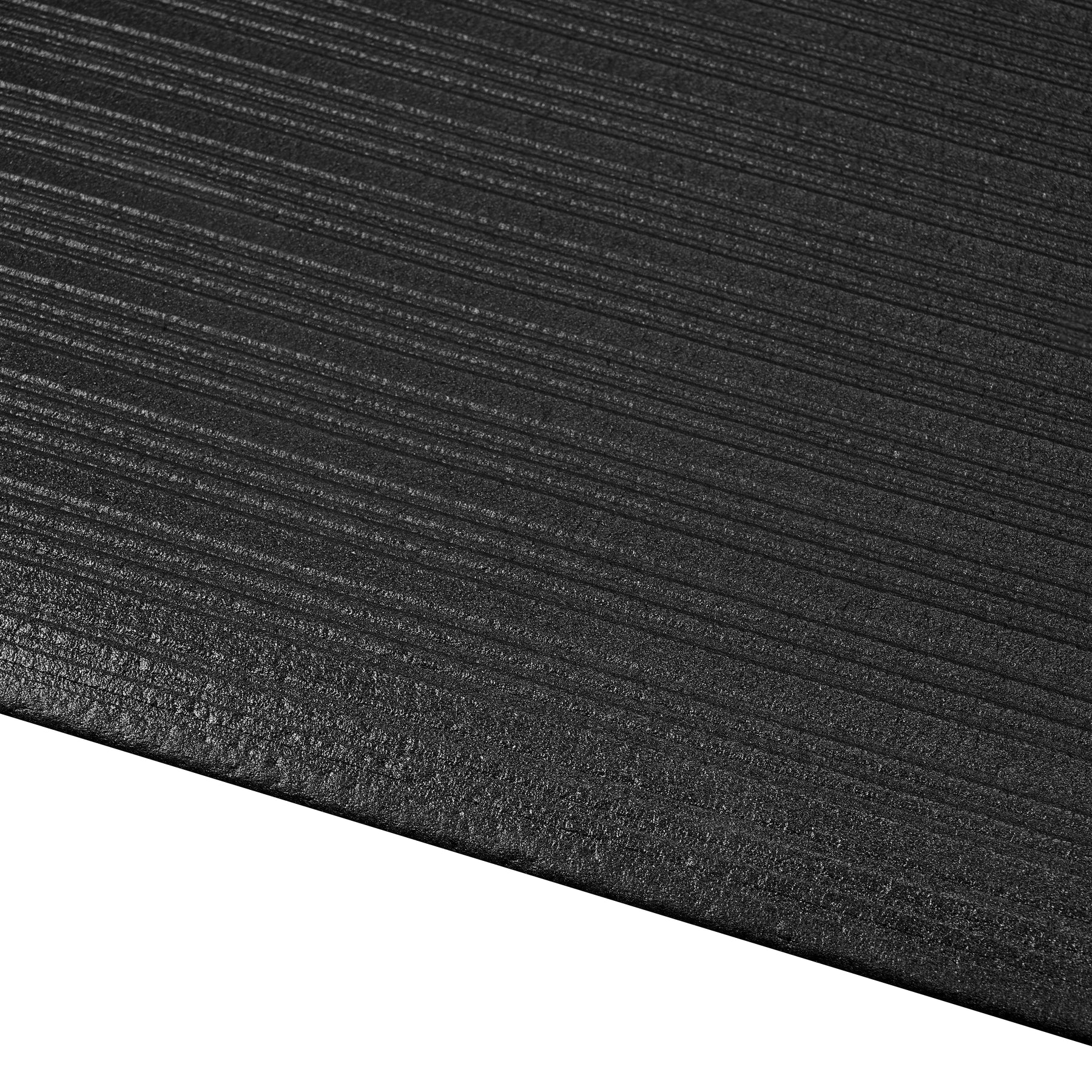 Ribbed Anti-Fatigue Mat, 8 x 3 ft, 5/8" Thick, Black