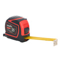 25 ft Tape Measure w/ Rubber Case, Magnetic Hook