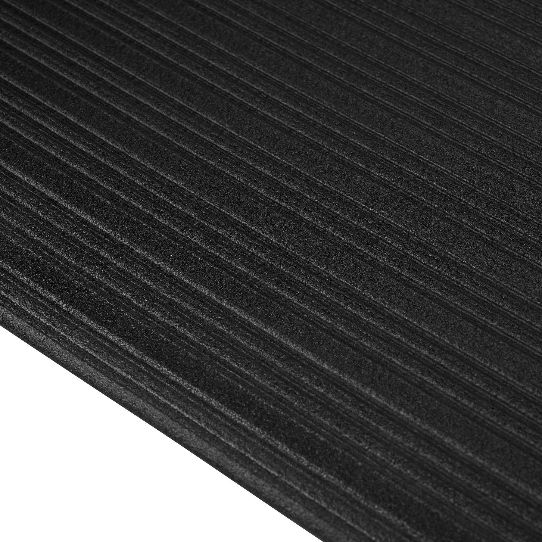 Ribbed Anti-Fatigue Mat, 3 x 2 ft, 5/8" Thick, Black