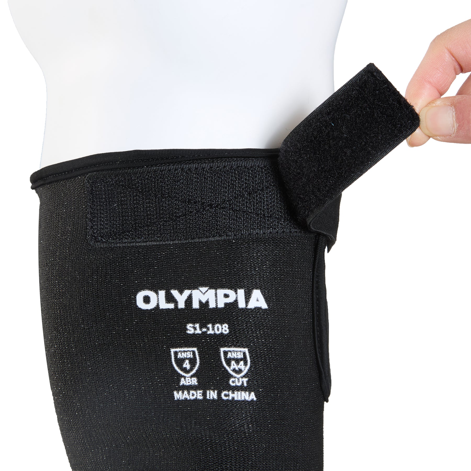 18 in Cut-Resistant Sleeves w/o Thumbhole, Cut Level A4, Polyester/HPPE/Fiberglass, 1 pair