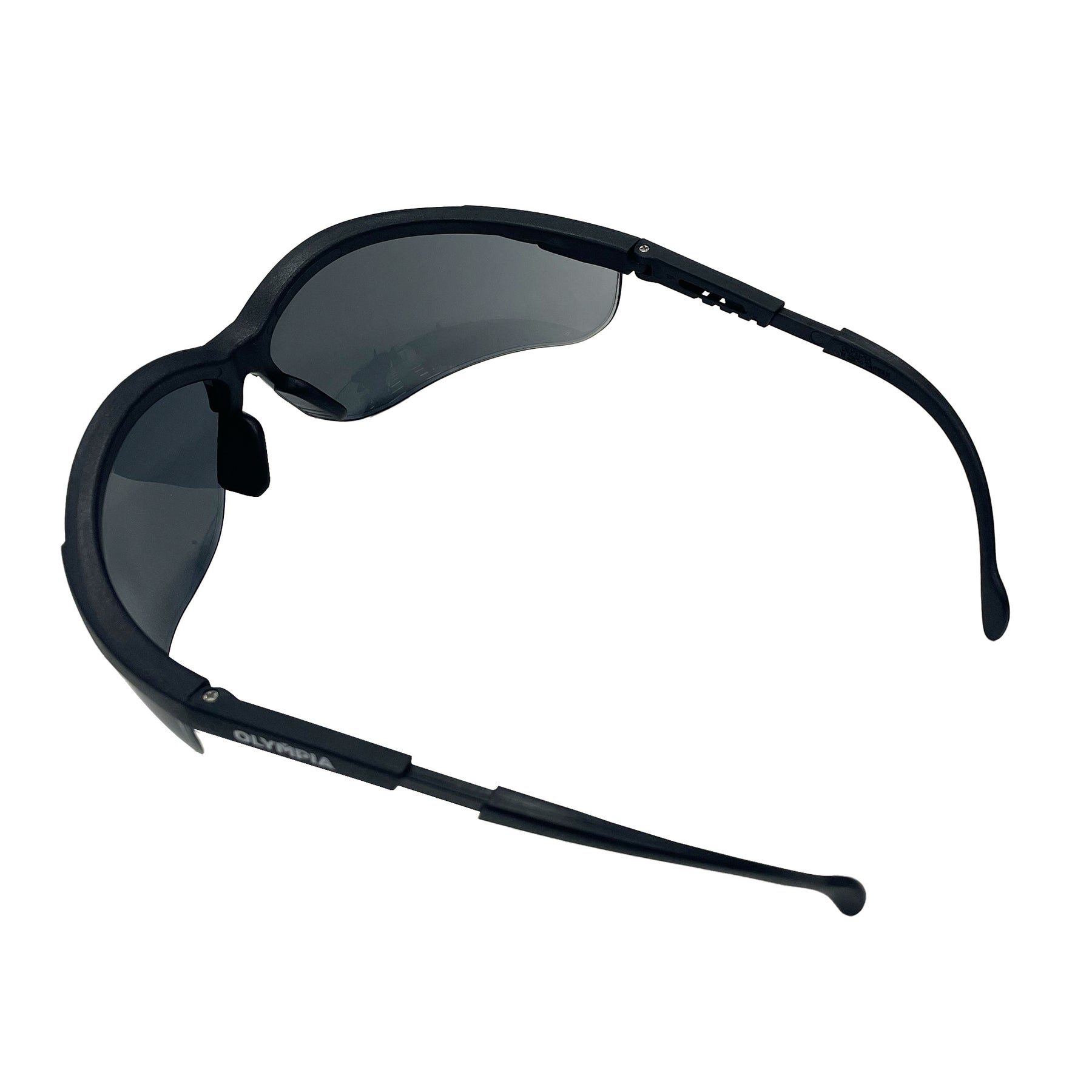 Half-Frame Safety Glasses, Smoke, Anti-Scratch, Anti-Fog, Black