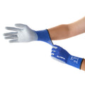Polyurethane Dipped Knit Gloves, 18ga, XL/10, Blue/Gray, 12-Pairs