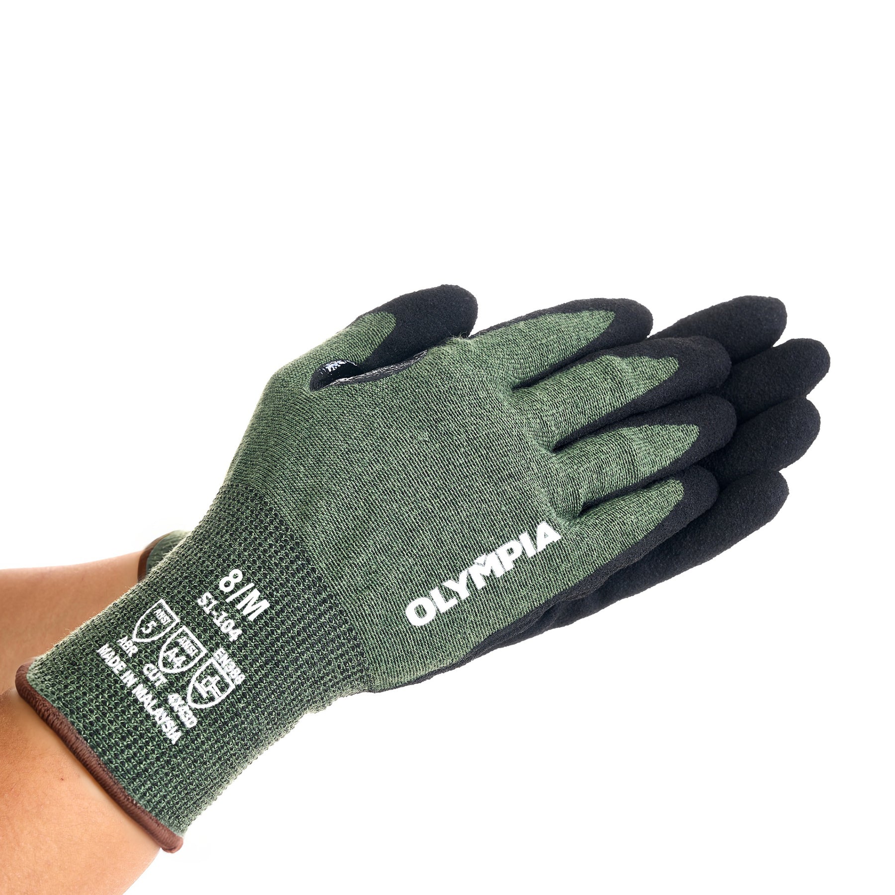 Cut-Resistant Gloves, 18ga, Sandy Nitrile Coated, M/8, Cut Level A4, Abrasion Level 5, 12 Pairs