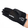 Polyurethane Dipped Knit Gloves, 13ga, L/9, Black, 12 pairs