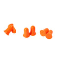 Bell-Shaped Disposable Foam Earplugs, Orange, Uncorded, Box of 200