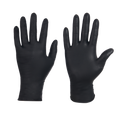 Disposable Nitrile Gloves, 8 mil, Grain, Black, S/7, 100 count