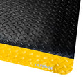 Diamond Plate Anti-Fatigue Mat, 12 x 3 ft, 15/16" Thick, Safety Border