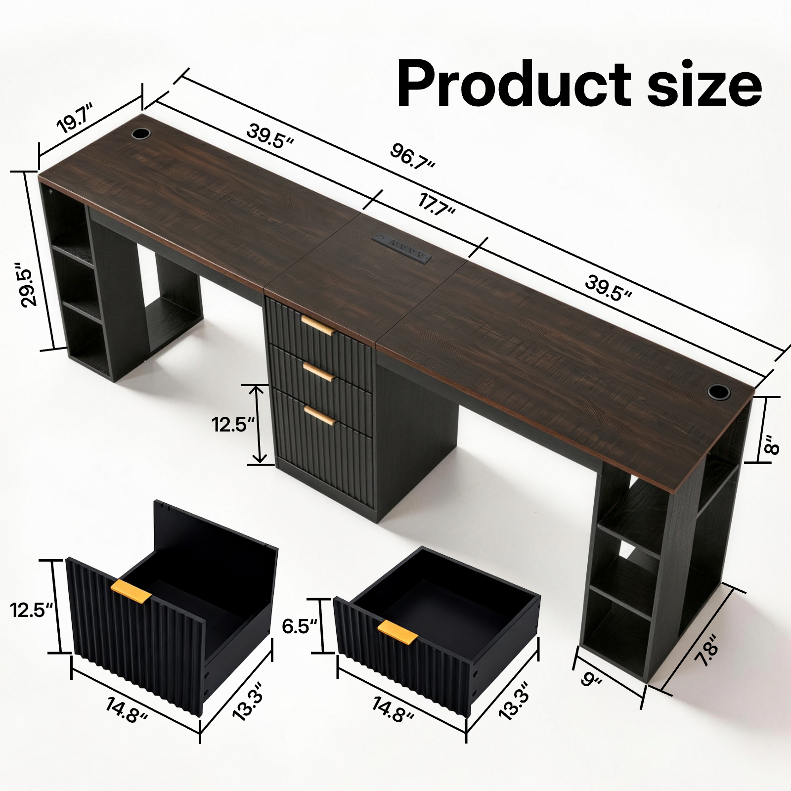 Double Workstation, Black