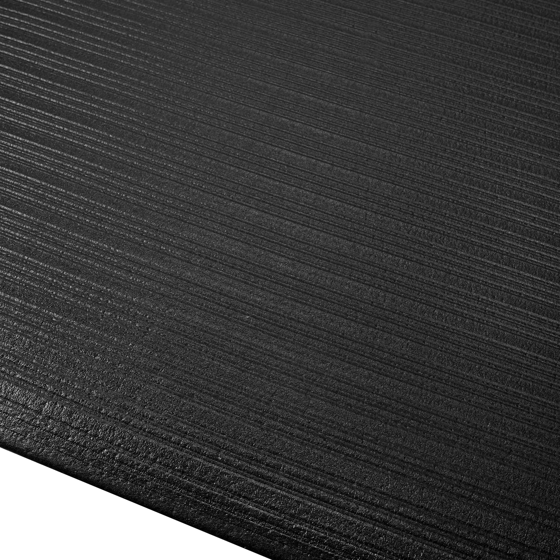 Ribbed Anti-Fatigue Mat, 12 x 3 ft, 5/8" Thick, Black