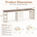 Double Workstation, White