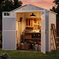 NORTHSKY Outdoor Storage Shed, 6 x 4.5 FT Plastic Storage Shed with Floor