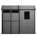 NORTHSKY 8x6 FT Resin Storage Shed with Floor, Outdoor Shed for Backyard