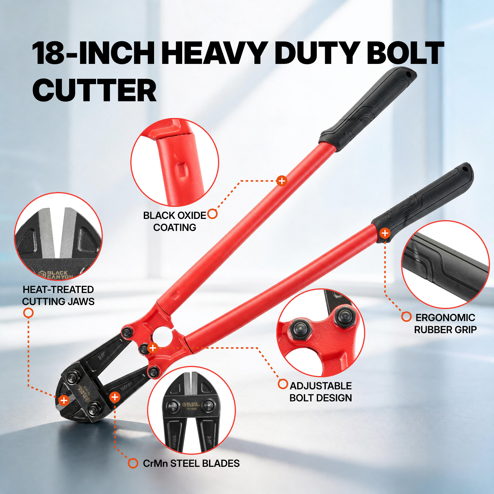 Heavy-Duty Bolt Cutter, 24" Length