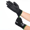 Cut-Resistant Gloves, S/7, Sandy, Black, Cut Level A4, 12 Pairs