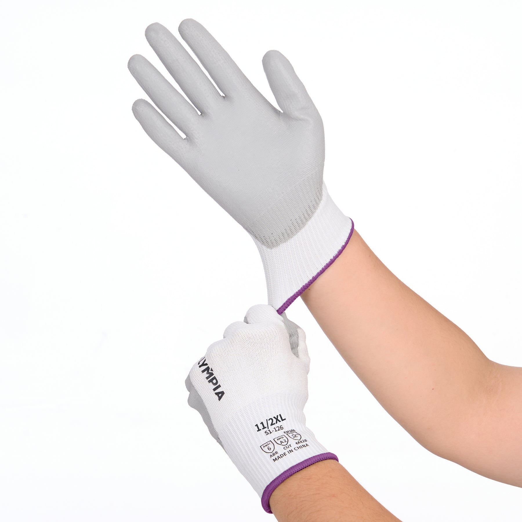 Cut Resistant Gloves, 13ga, Polyurethane Dip, XXL/11, 12 pairs