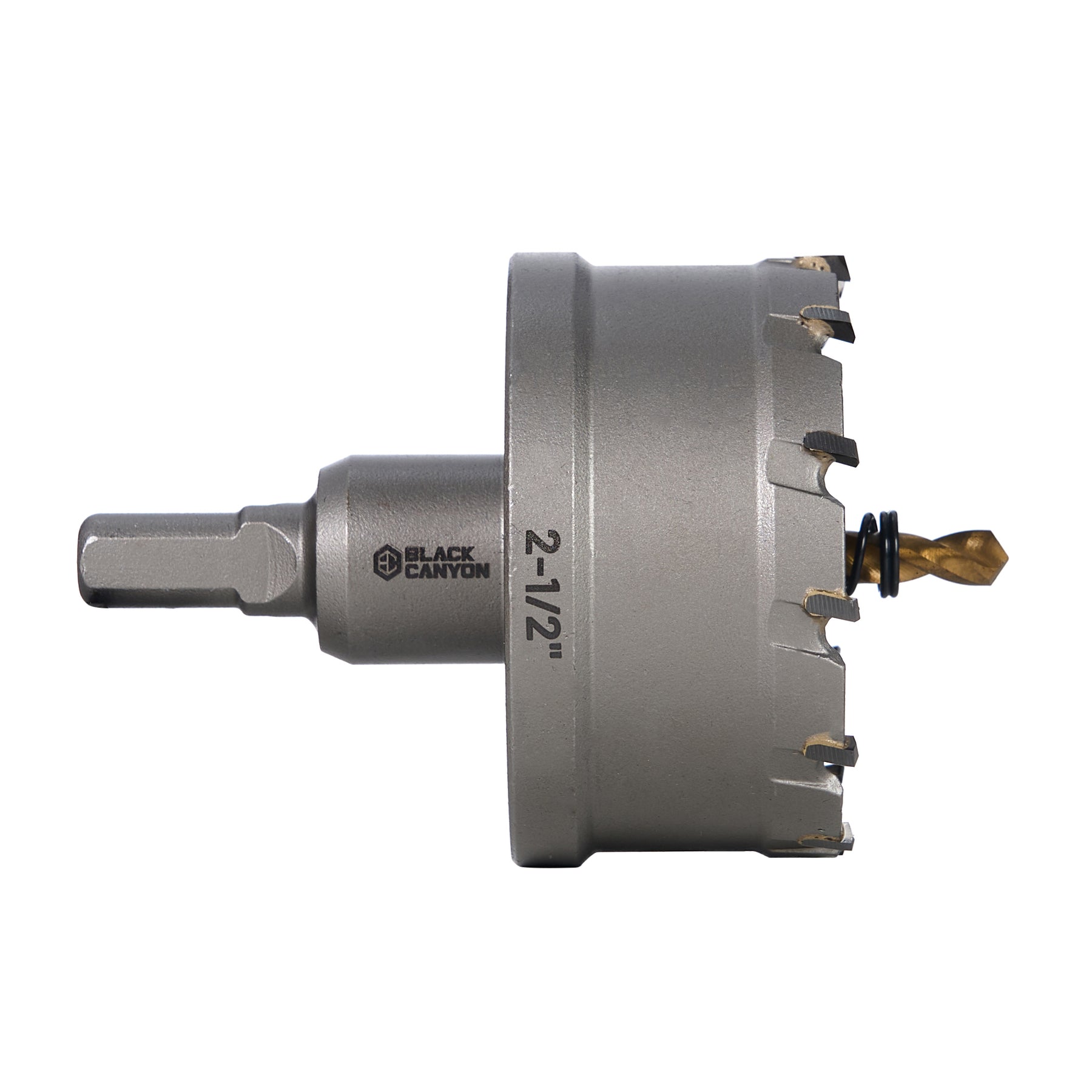 2-1/2" Carbide Hole Saw, 3-Flat Shank, 1 pc