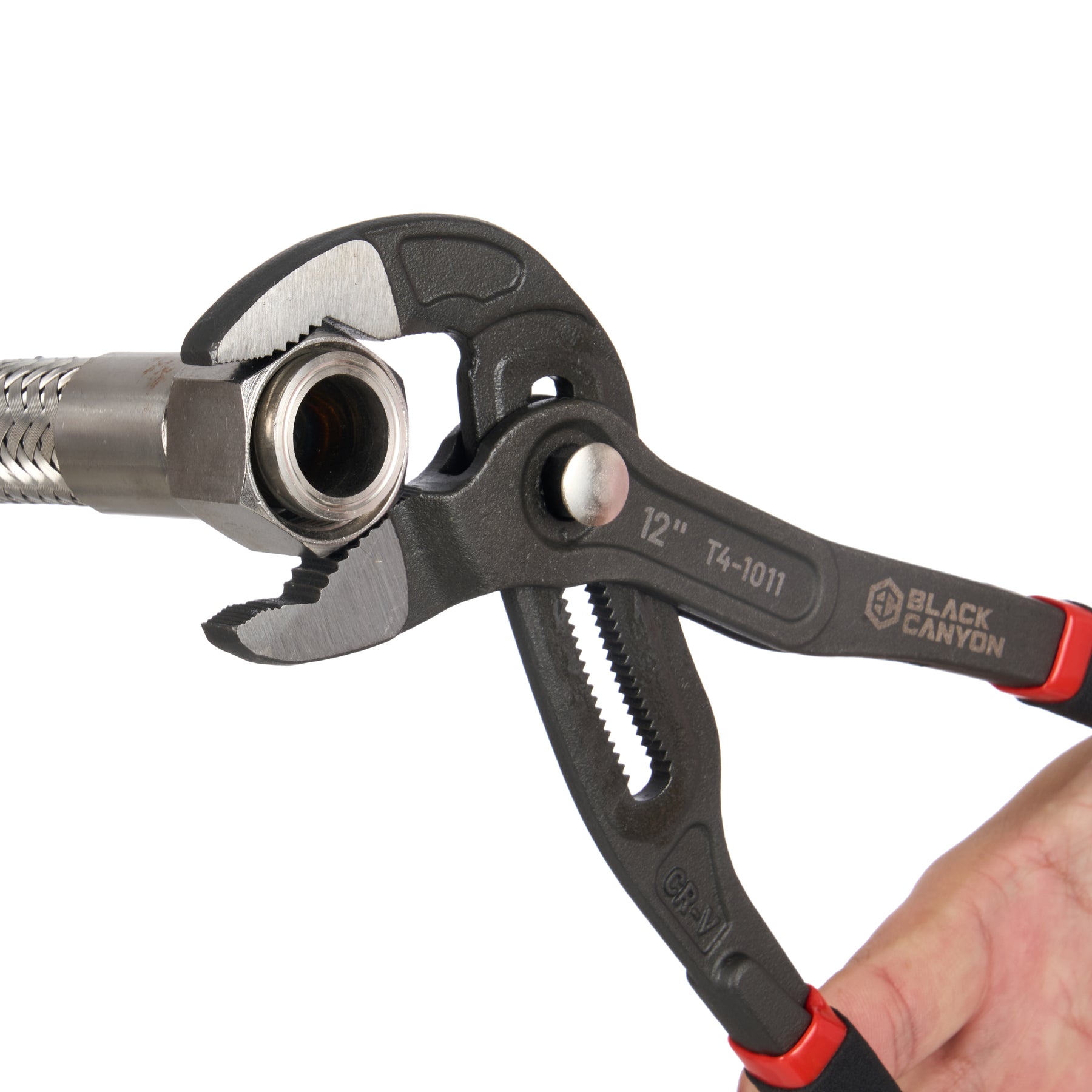 12" Tongue & Groove Pliers w/ Push Button, Comfort Grip