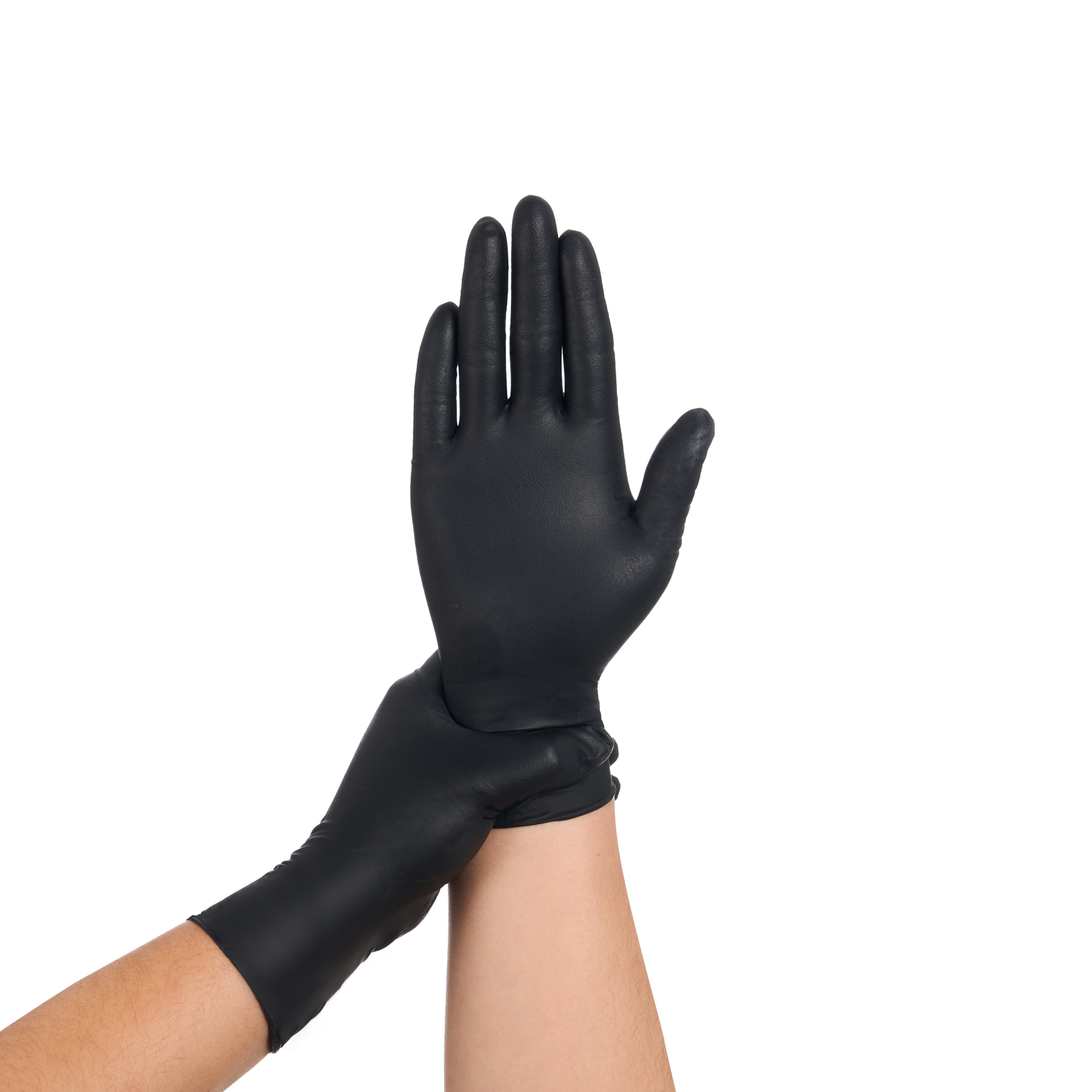 Disposable Nitrile Gloves, 8 mil, Grain, Black, XXL/11, 100 count