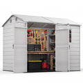 NORTHSKY 8x6 FT Resin Storage Shed with Floor, Outdoor Shed for Backyard