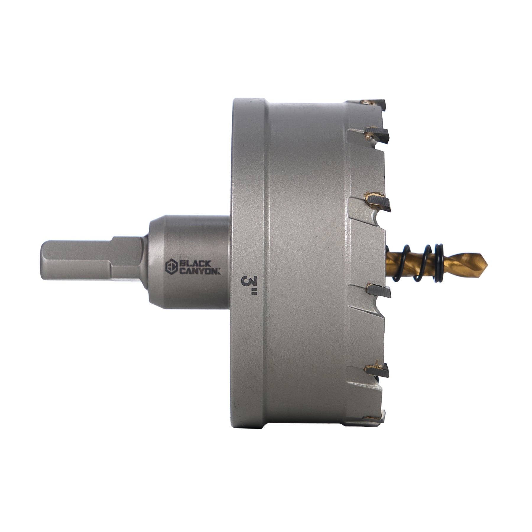 3" Carbide Hole Saw, 3-Flat Shank, 1 pc