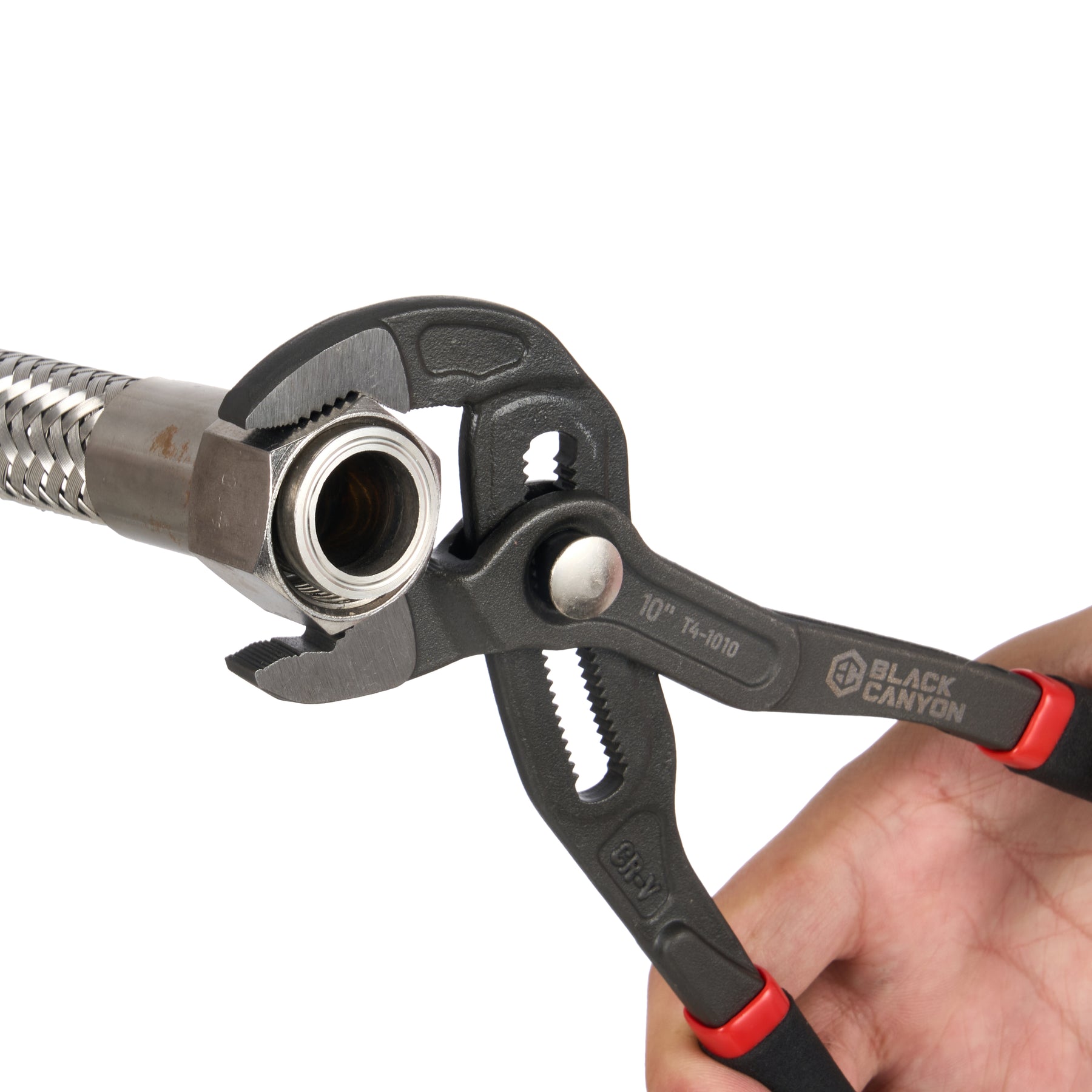 10" Tongue & Groove Pliers w/ Push Button, Comfort Grip