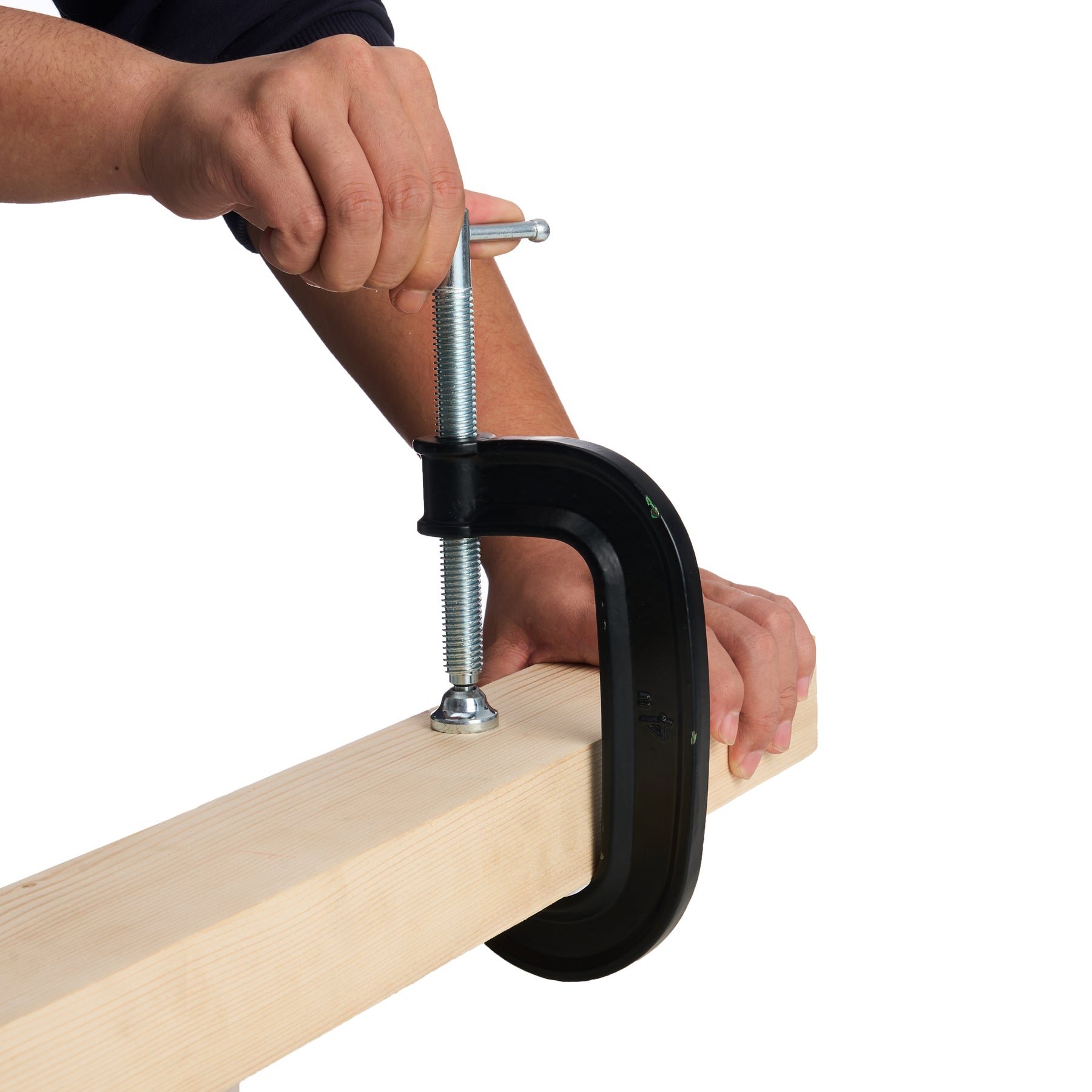 4" C Clamp w/ Swivel Handle, 1600lb Clamping Force