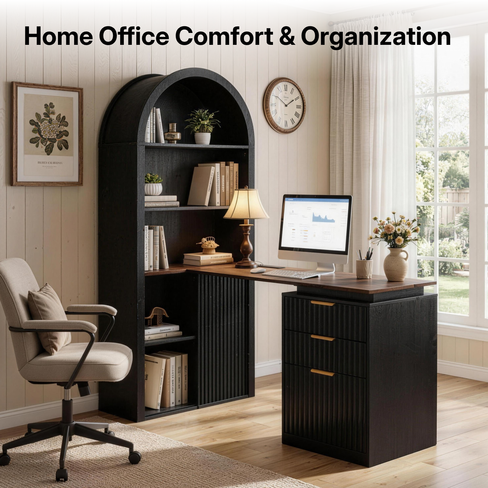 Desk with an Arched Frame, Black